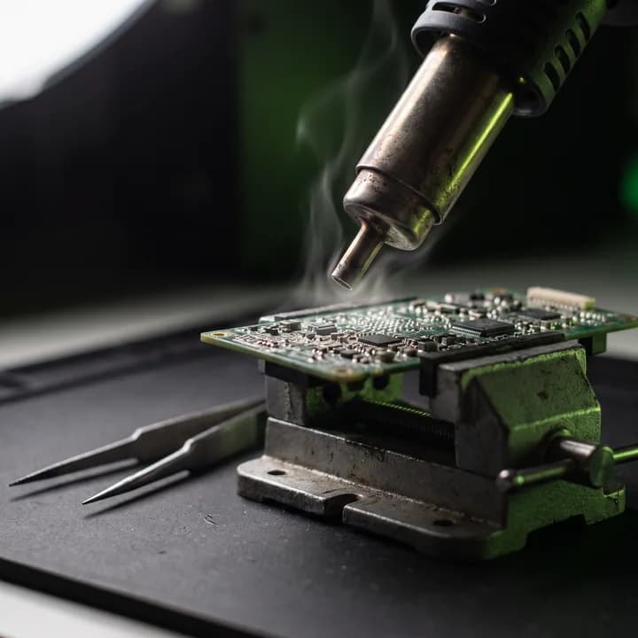 Hot-air station for desoldering components